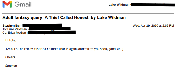 literary agent call